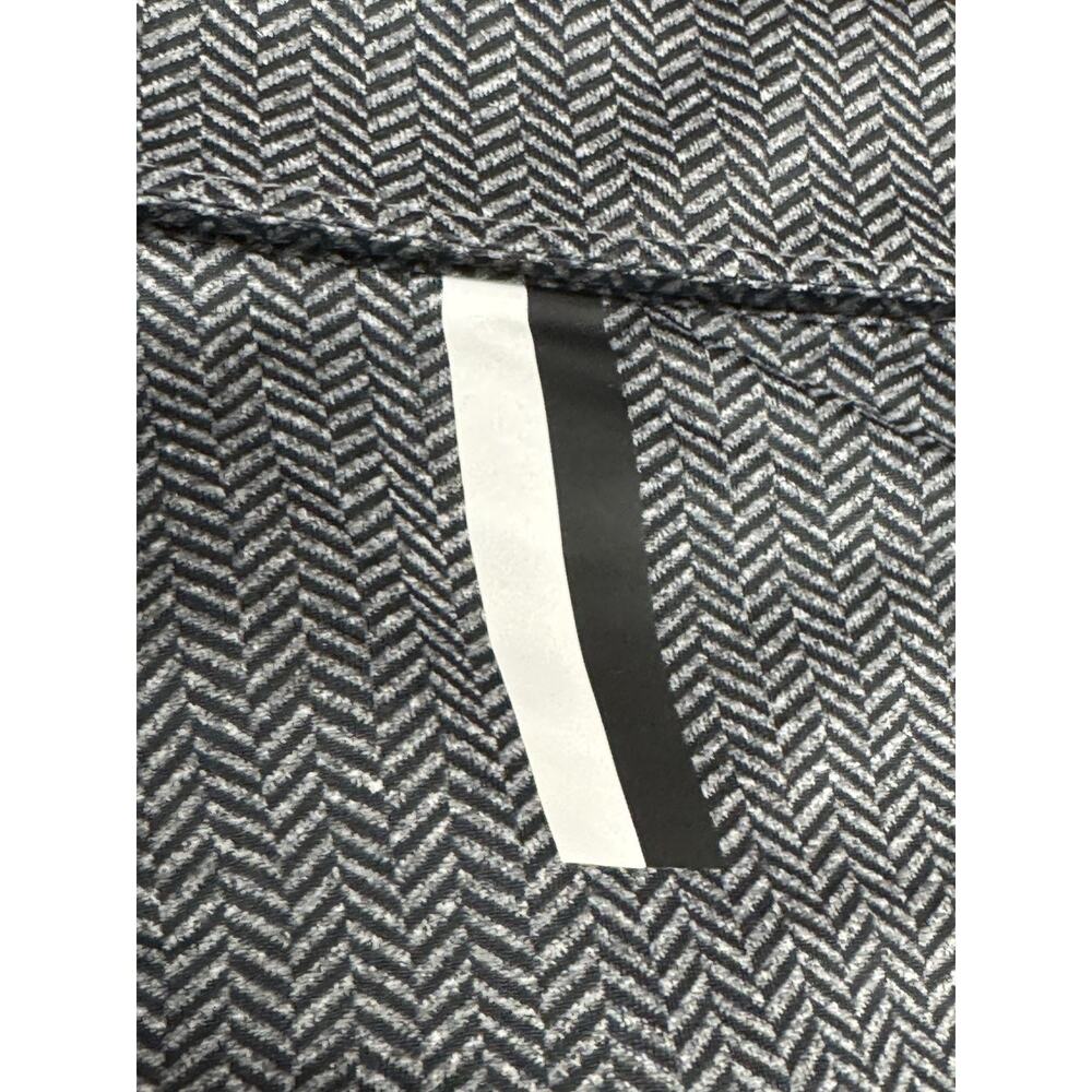 Rhoback M Black Gray Chevron Herring Bones Polo Shirt Athleisure Relax Golf - Picture 10 of 10